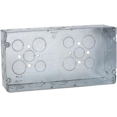 Hubbell-Raco - 4-1/2 x 8-5/8 x 2-1/2" Steel Rectangular Device Box - Exact Tool & Supply