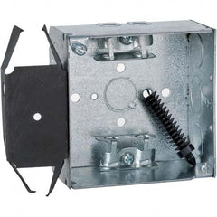 Hubbell-Raco - 4.63 x 5-1/2 x 2.188" Steel Square Device Box - Exact Tool & Supply