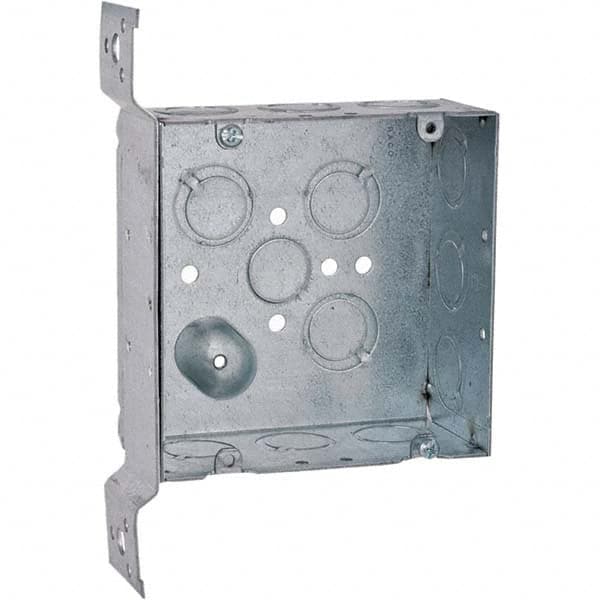 Hubbell-Raco - 7.63 x 5.063 x 2.188" Steel Square Device Box - Exact Tool & Supply