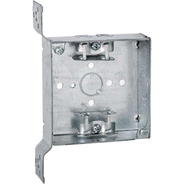 Hubbell-Raco - 6.88 x 4-3/8 x 1.563" Steel Square Device Box - Exact Tool & Supply