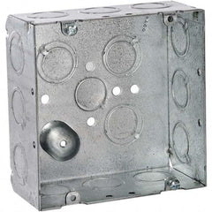 Hubbell-Raco - 4.69 x 4.688 x 2.188" Steel Square Device Box - Exact Tool & Supply