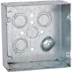 Hubbell-Raco - 4.69 x 4.688 x 2.188" Steel Square Device Box - Exact Tool & Supply