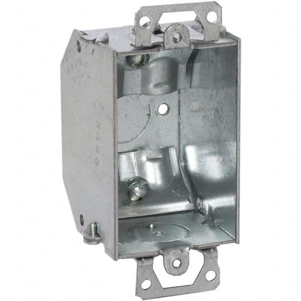 Hubbell-Raco - 4.22 x 2 x 2-1/4" Steel Rectangular Device Box - Exact Tool & Supply