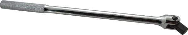 Proto - 1/2" Drive Flex Socket Handle - 15-3/4" OAL, Chrome Finish - Exact Tool & Supply