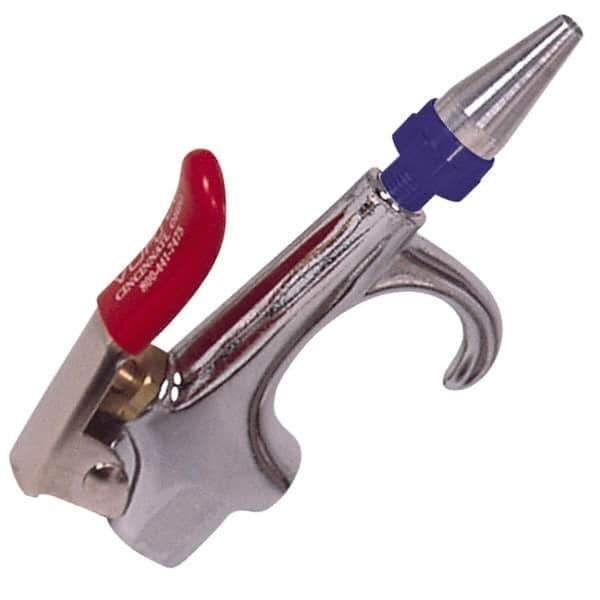 Vortec - 250 Max psi Thumb Lever Blow Gun - 1/4 NPT, 4" Tube Length - Exact Tool & Supply