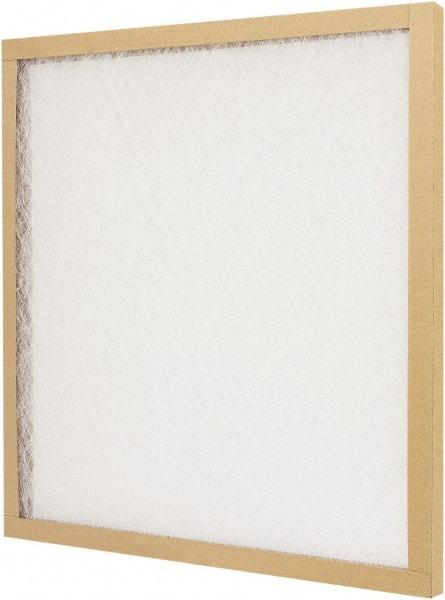 Value Collection - 20" Noml Height x 20" Noml Width x 1" Noml Depth, <20% Capture Efficiency, Panel Air Filter - MERV 4, Fiberglass, Integrated Chipboard Frame, 300 Max FPM, 833 CFM, For Any Unit - Exact Tool & Supply