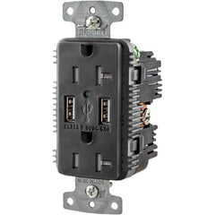 Hubbell Wiring Device-Kellems - USB Receptacles Number of USB Ports: 2 Number of Receptacles: 2 - Exact Tool & Supply