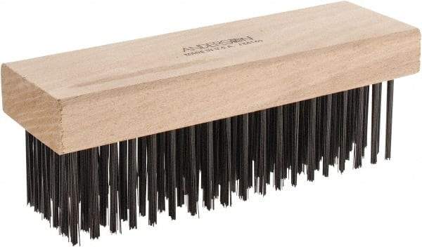 Anderson - 6 Rows x 19 Columns Steel Scratch Brush - 7-1/2" OAL - Exact Tool & Supply