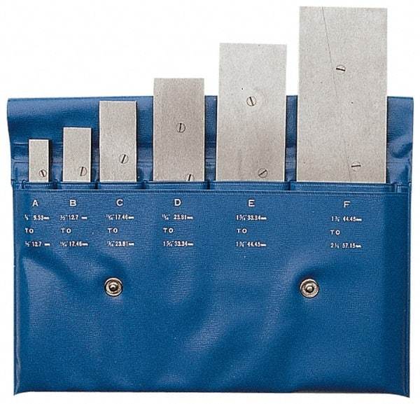 PEC Tools - 3/8 to 2-1/4 Inch Adjustable Parallel Set - Includes Vinyl Pouch, 6 Pieces - Exact Tool & Supply