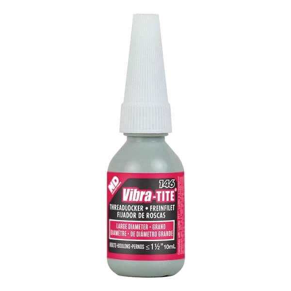 Vibra-Tite - 10 mL Bottle, Red, Large Diameter/High Strength Threadlocker - Exact Tool & Supply