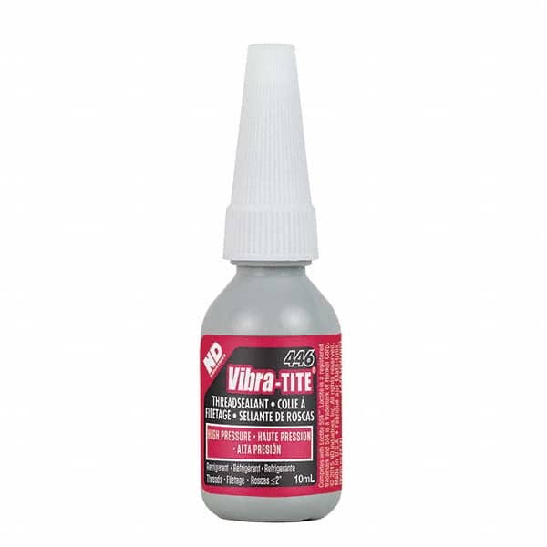 Vibra-Tite - 10 mL Bottle, Red, Refrigerant - High Pressure Thread Sealant - Exact Tool & Supply