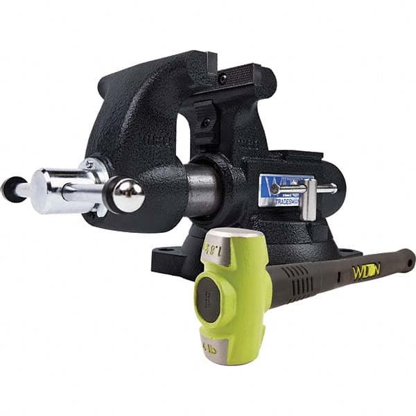Wilton - 5-1/2" Jaw Width x 5" Jaw Opening, 3-3/4" Throat Depth, Bench & Pipe Combination Vise - Exact Tool & Supply