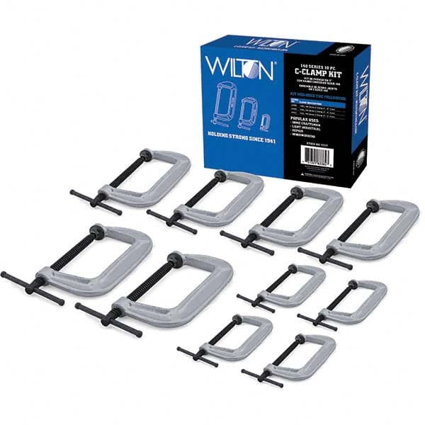 Wilton - C-Clamp & Cantilever Clamp Sets Clamp Type: Standard C-Clamp Type: Adjustable Clamp Set - Exact Tool & Supply