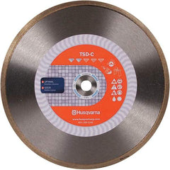 Husqvarna - 7" Diam, 5/8 & 7/8" Arbor Hole Diam, Continuous Edge Tooth Wet & Dry Cut Saw Blade - Diamond-Tipped, Finishing Action, Standard Round Arbor - Exact Tool & Supply