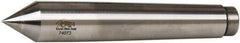 Riten - 0.72" Head Diam, Carbide-Tipped Steel Standard Point Solid Dead Center - B&S 7 Brown & Sharpe Taper, 0.72" Point Diam, 1-1/8" Point Length, 4-3/8" OAL - Exact Tool & Supply