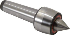 Rohm - MT6 Taper Shank, 4.134" Head Diam 2,500 Lb Capacity Live Center - 2,600 Max RPM, 3.217" Head Length, 1.9685" Point Diam, 2.264" Point Len, 7,700 Lb Max Workpc, 13.15" OAL, Standard Point - Exact Tool & Supply