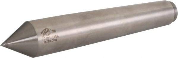 Riten - 1-1/4" Head Diam, Hardened Tool Steel Standard Point Solid Dead Center - Jarno 10 Taper, 1-1/4" Point Diam, 2" Point Length, 7-1/2" OAL - Exact Tool & Supply