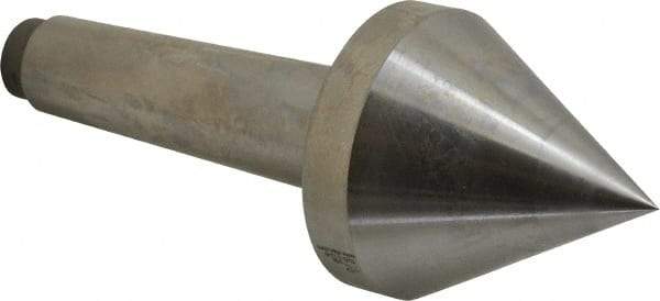 Riten - 2-3/4" Head Diam, Hardened Tool Steel Pipe Nose Point Solid Dead Center - 4MT Morse Taper, 2-3/4" Point Diam, 2.37" Point Length - Exact Tool & Supply