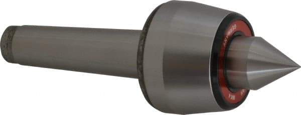 Rohm - MT4 Taper Shank, 2.755" Head Diam 800 Lb Capacity Live Center - 3,800 Max RPM, 2-3/32" Head Length, 1.2598" Point Diam, 1.614" Point Len, 1,760 Lb Max Workpc, 4.035" OAL, Standard Point - Exact Tool & Supply