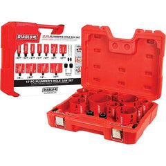 Freud - Hole Saw Kits Minimum Saw Diameter (Inch): 1-1/8 Maximum Saw Diameter (Inch): 4.5200 - Exact Tool & Supply
