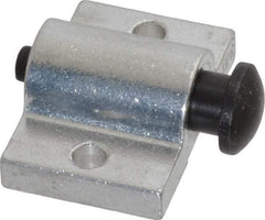 Vlier - 1-1/2" Base Width, 3/16" Stroke Len, 9/16" Stop Head OD, 1-1/8" Btw Mt Hole Ctrs, 7/8" Btw Mt Hole & Edge, Round Spring Locating Stop - 1" Body Len x 1-1/2" Body Width, 5/16" Base Thickness, 2 Lb Init, 14 Lb Mid, 25.9 Lb Final End Force - Exact Tool & Supply