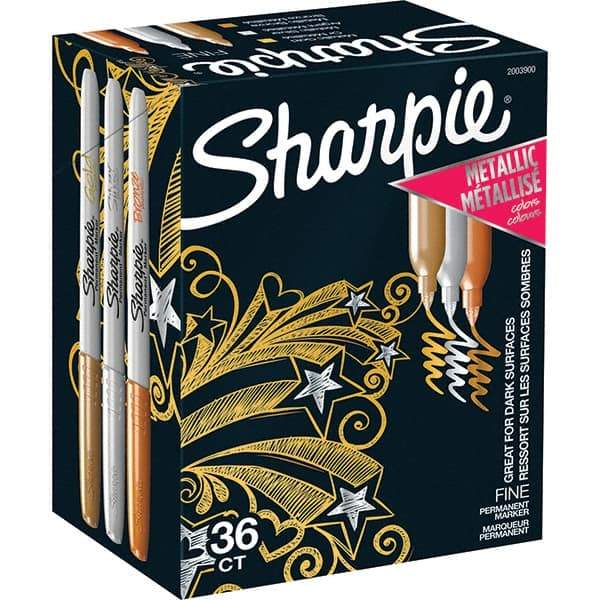 Sharpie - Markers & Paintsticks Type: Permanent Color: Bronze; Gold - Exact Tool & Supply