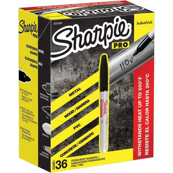 Sharpie - Markers & Paintsticks Type: Permanent Color: Black - Exact Tool & Supply