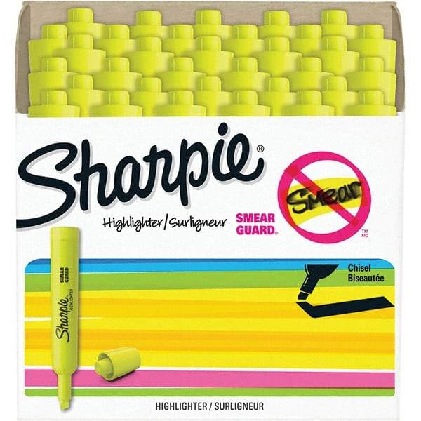 Sharpie - Markers & Paintsticks Type: Highlighter Color: Fluorescent Yellow - Exact Tool & Supply
