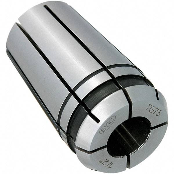 Techniks - TG75 9/64" Single Angle Collet - 0.0004" TIR, 1.844" OAL, 1.062" Overall Diam - Exact Tool & Supply