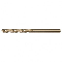 #10 RHS / RHC HSS-CO 8% (M42) 135 Degree Split Point NAS907 Type J Cobalt Heavy Duty 6″ Extended Length Drill - Straw / Gold Oxide - Exact Tool & Supply
