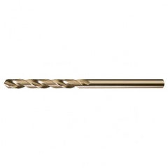 #10 RHS / RHC HSS-CO 8% (M42) 135 Degree Split Point NAS907 Type J Cobalt Heavy Duty 6″ Extended Length Drill - Straw / Gold Oxide - Exact Tool & Supply