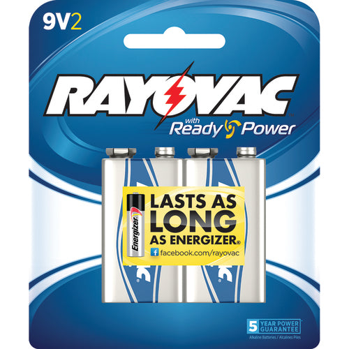 9V High Energy Alkaline Batt-2Pk - Exact Tool & Supply