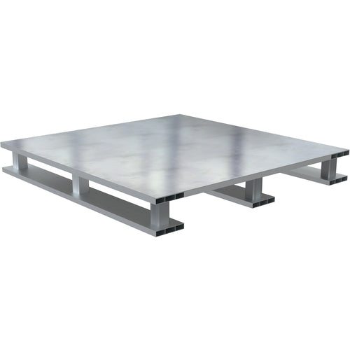 Aluminum Half Pallet Skid Bottom Solid Top 24 × 24 - Exact Tool & Supply