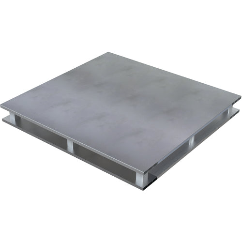 Aluminum Half Pallet Solid Top 40 × 24 4Way - Exact Tool & Supply