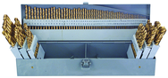 115 Pc. 3 in 1 (1/16" - 1/2" by 64ths / A-Z / 1-60) HSS Surface Treated Jobber Drill Set - Exact Tool & Supply