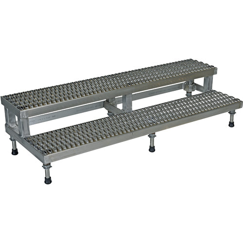 Adj Alum Step Mate Stand 2 Step 60.06 × 2.75 - Exact Tool & Supply