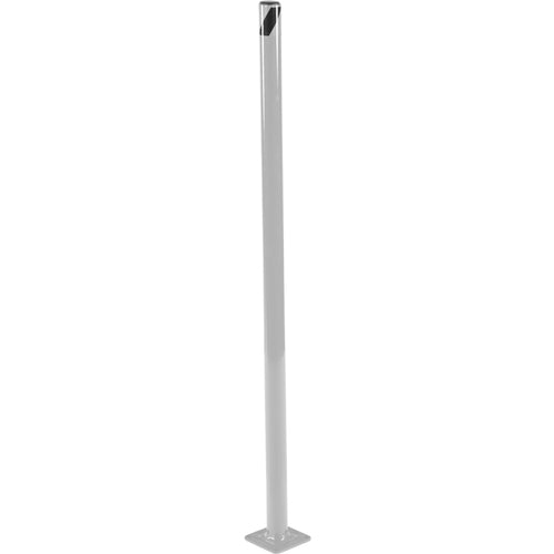 Steel Pipe Safety Bollard 42″ × 1.75″ Silver
