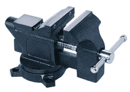 4-1/2" Workshop Vise - Cast Iron - Light Duty - Built in Anvil - Exact Tool & Supply