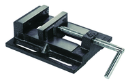 4" Drill Press Vise - Cast Iron - Powder Coated Finish - Machined Spindle - Exact Tool & Supply
