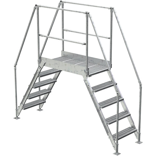 Galvanized Cross-Over Ladder 103.5 × 92.15″ 5 Step