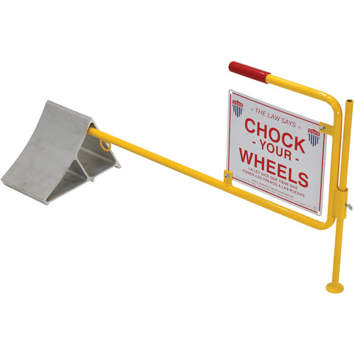 Aluminum Wheel Chock With Flag - Exact Tool & Supply