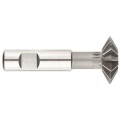 1-1/2 x 1/2 x 5/8 Shank - HSS - 60 Degree - Double Angle Shank Type Cutter - 14T - Uncoated - Exact Tool & Supply