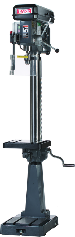 14-1/8" Step Pulley Floor Model Drill Press - SB-16 - 5/8" Drill Capacity, 1/2HP, 110V 1PH Motor - Exact Tool & Supply