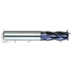 1" Dia. - 2" LOC - 4-1/2" OAL - 4 FL Carbide S/E HP End Mill-AlTiN - Exact Tool & Supply