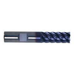 1" Dia. - 2" LOC - 4" OAL - 6 FL Carbide S/E HP End Mill-TiAlN-x - Exact Tool & Supply