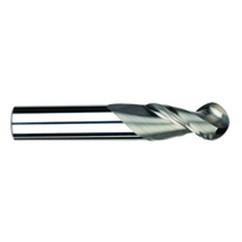 1/2" Dia. - 3" OAL - Uncoat CBD-Ball End HP End Mill-2 FL - Exact Tool & Supply