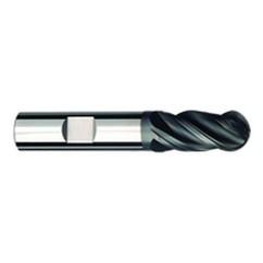 1/2" Dia. - 3" OAL - AlTiNX CBD-Ball End HP End Mill-4 FL - Exact Tool & Supply