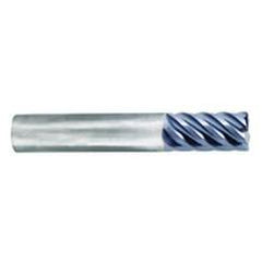1" Dia. - 1-1/2" LOC - 4" OAL - .035 Radius 6 FL Carbide S/E HP End Mill-nACo - Exact Tool & Supply