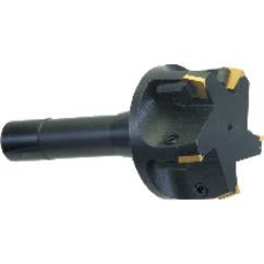 2-1/2'' Cutting Dia. x 1-1/4'' SH - Holds 5 Insert(s) - Positive Rake Indexable End Mill - Exact Tool & Supply