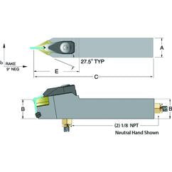 ADDPNN20-4D - 1-1/4 x 1-1/4" Neutral Toolholder - Exact Tool & Supply